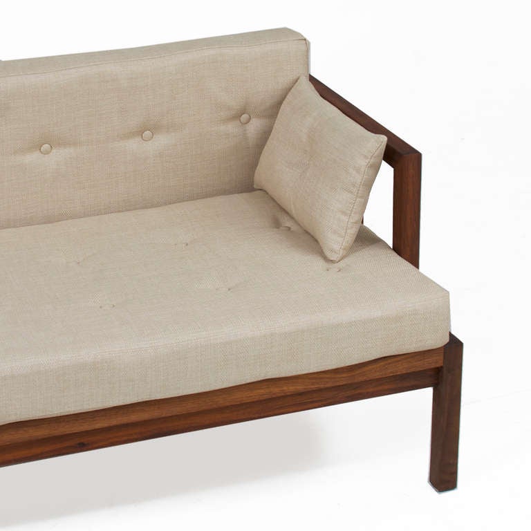 Upholstery Solid Brazilian Sucupira Sofa or Daybed