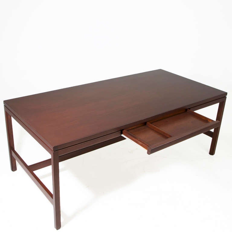 Walnut Desk by Jens Risom In Good Condition In Hollywood, CA