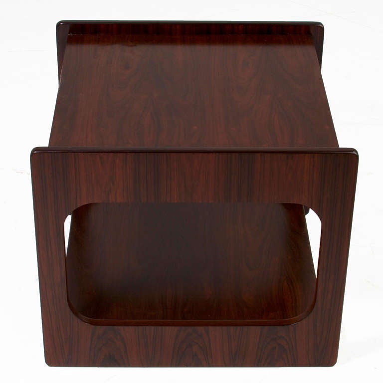 Mid-Century Modern Organic Modern Brazilian Hardwood Side Table For Sale