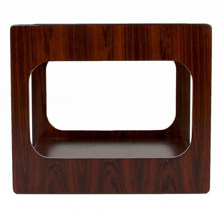 Mid-20th Century Organic Modern Brazilian Hardwood Side Table For Sale