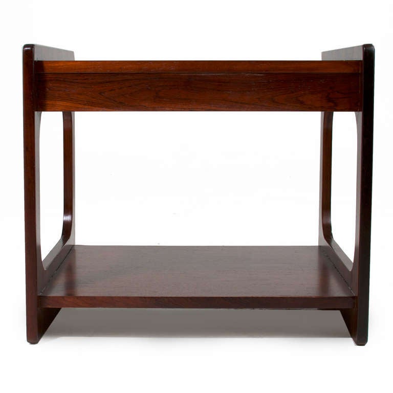 Organic Modern Brazilian Hardwood Side Table In Good Condition For Sale In Los Angeles, CA