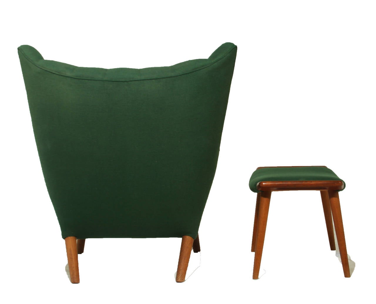 Mid-20th Century Papa Bear Chair and Ottoman by Hans Wegner