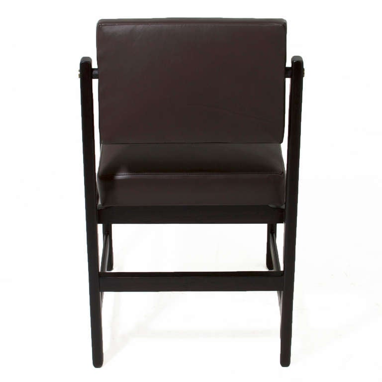 Leather Set of 10 Basic Pivot Back Dining Chairs by Thomas Hayes Studio