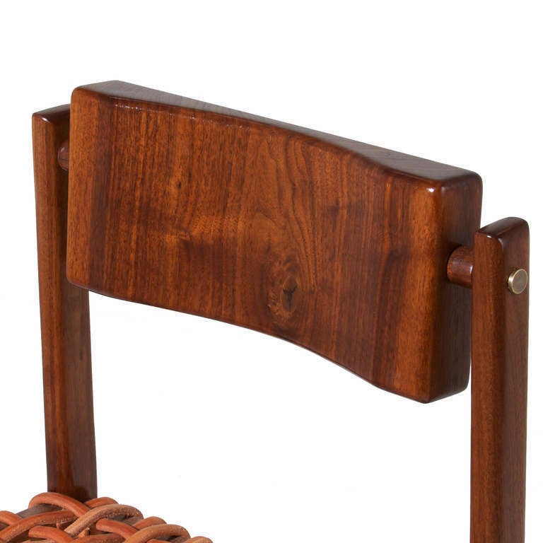 The Leather Cord Bar Stool by Thomas Hayes Studio 1