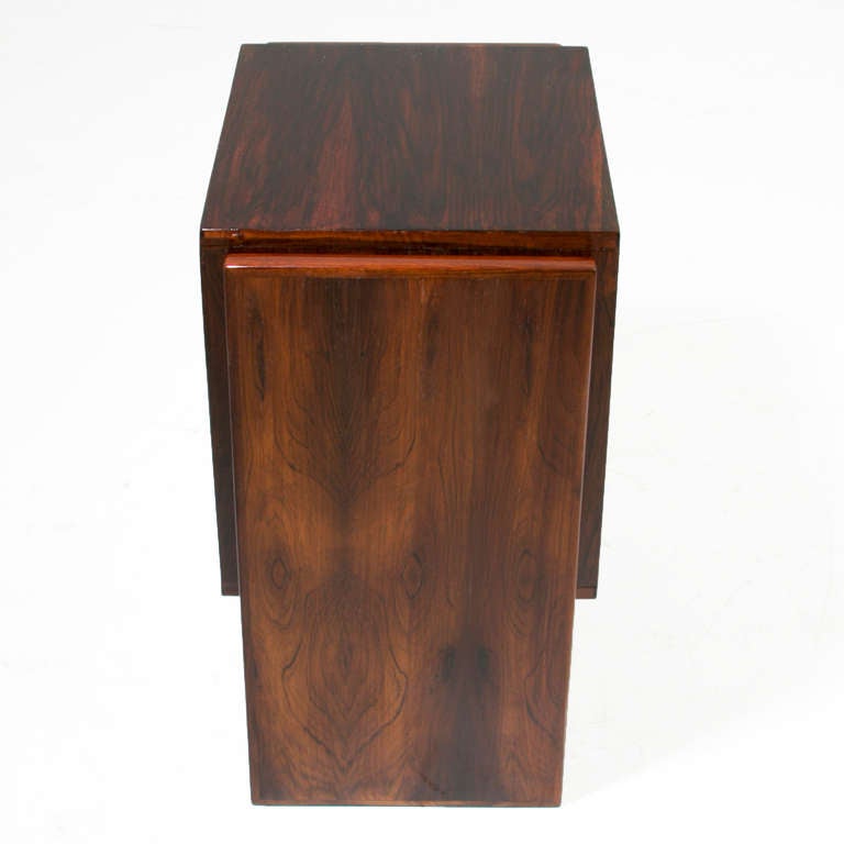 Rare Rosewood Side Table by Joaquim Tenreiro In Good Condition In Hollywood, CA