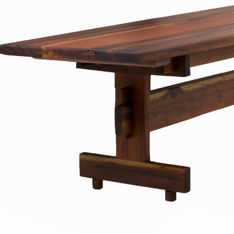 Organic Modern Brazilian Solid Imbuia Oca Dining Table by Sergio Rodrigues For Sale 2
