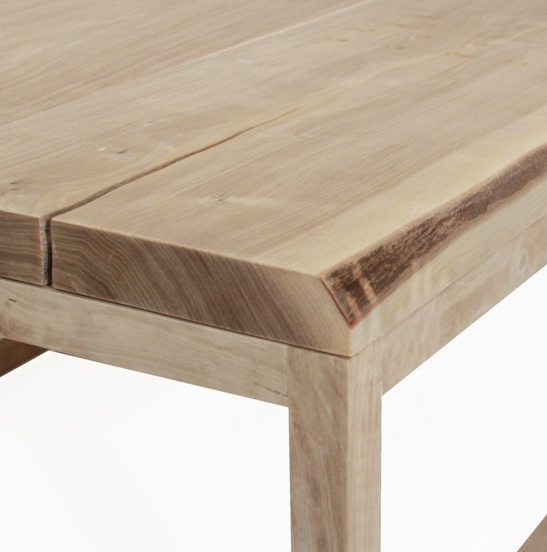 Contemporary The Basic Coffee Table in bleached Walnut with live edges by Thomas Hayes Studio