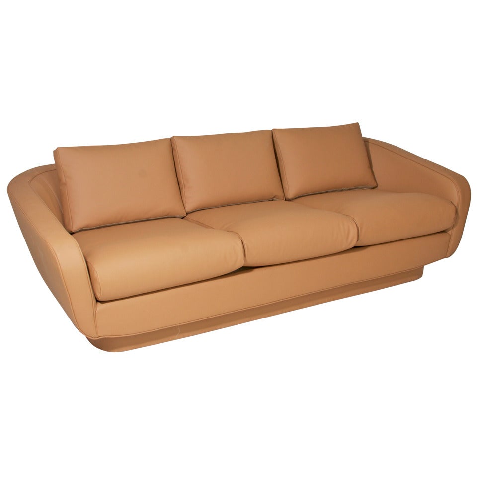 Mid-Century Norman Fox Macgregor Leather Sofa for Sam Belz of Memphis For Sale