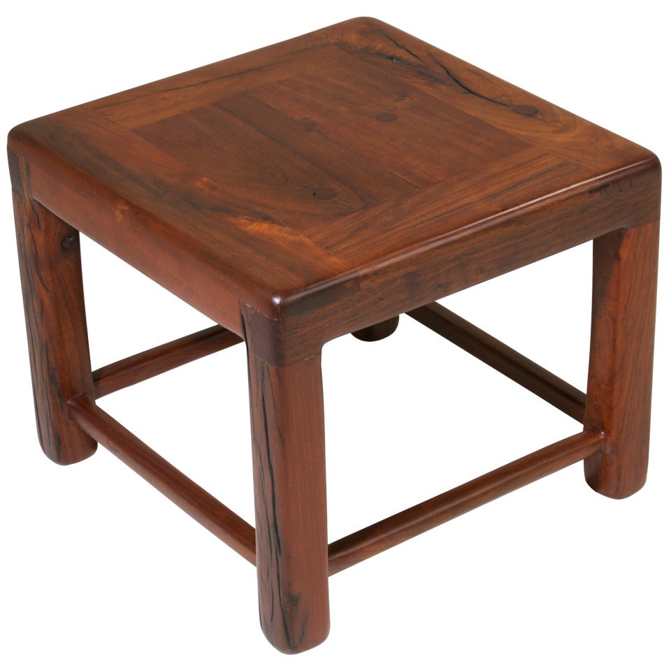 Vintage "Ipe" Side Table from Salvaged Railroad Planks For Sale