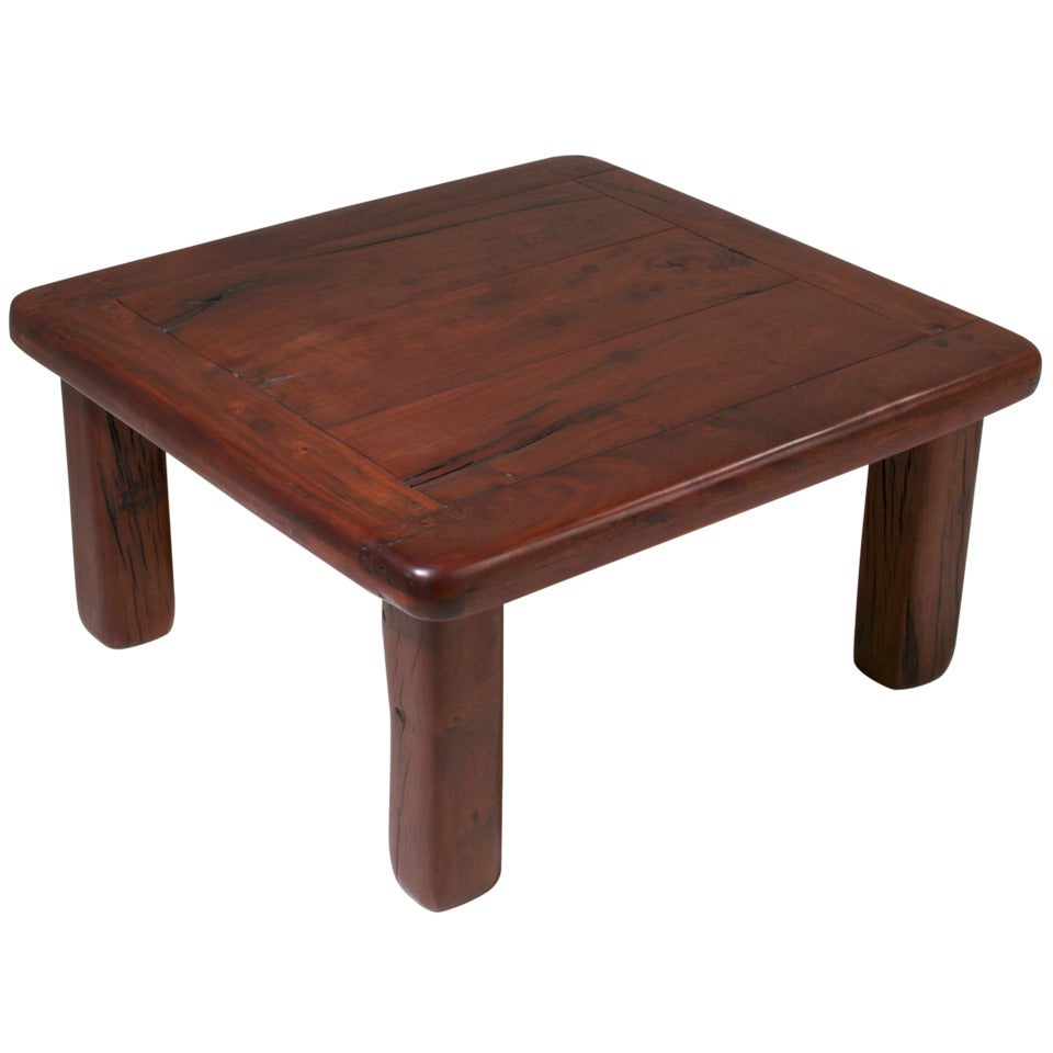 Midcentury Brazilian "Ipe" Coffee Table from Salvaged Railroad Planks For Sale