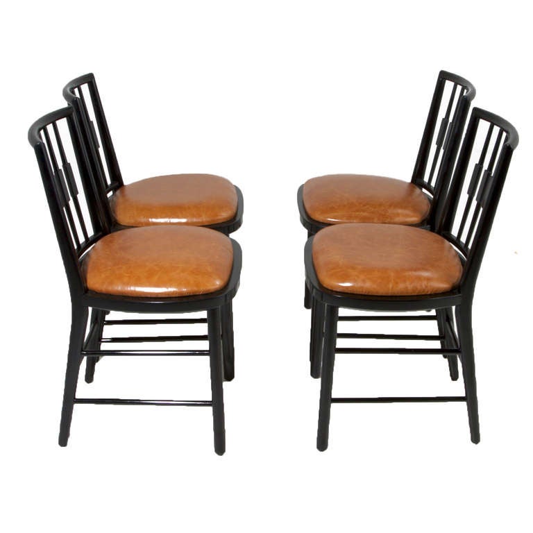 American Mid-Century Modern Baker Spindle Back Dining Chairs