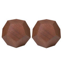 The Dodecahedron Side Table in Mahogany by Thomas Hayes Studio