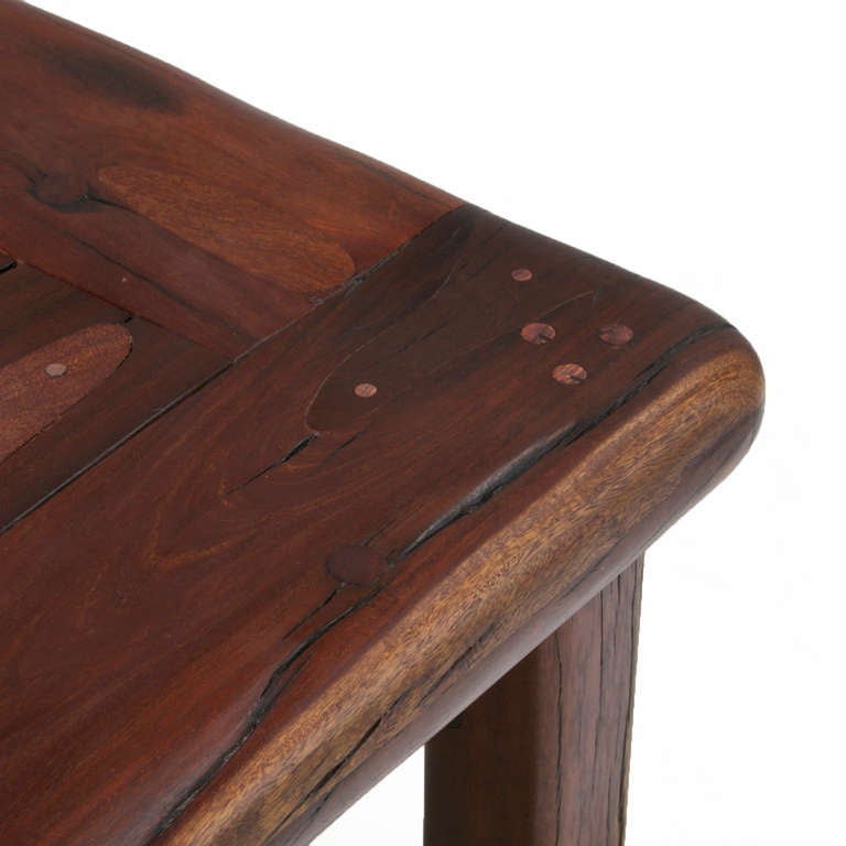 Vintage Ipe Reclaimed Hardwood Side Tables For Sale 1