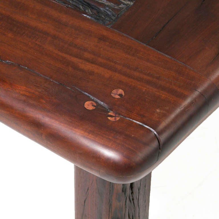 Vintage Ipe Reclaimed Hardwood Side Tables For Sale 4