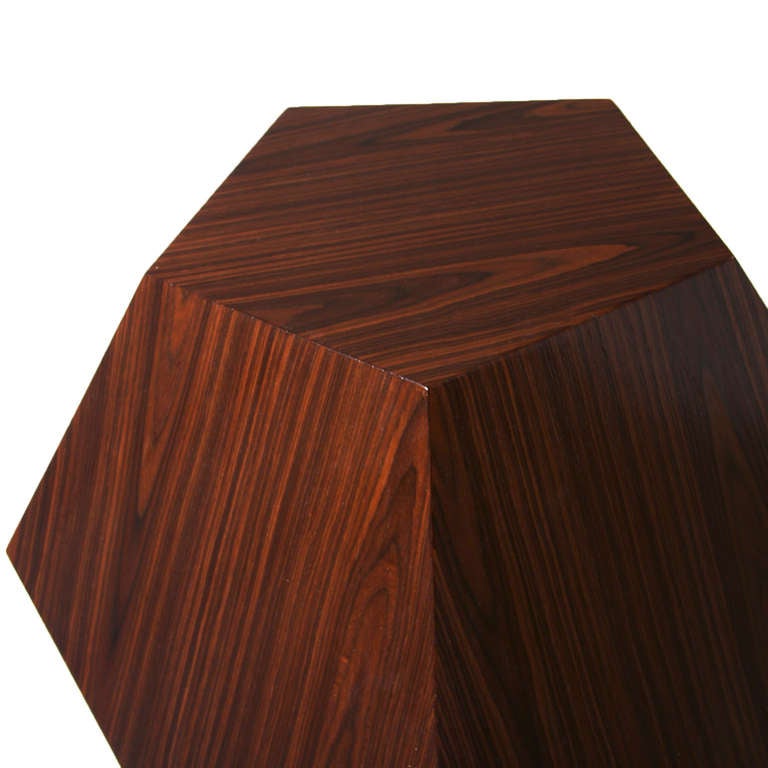 Contemporary The Dodecahedron Side Table in Rosewood by Thomas Hayes Studio