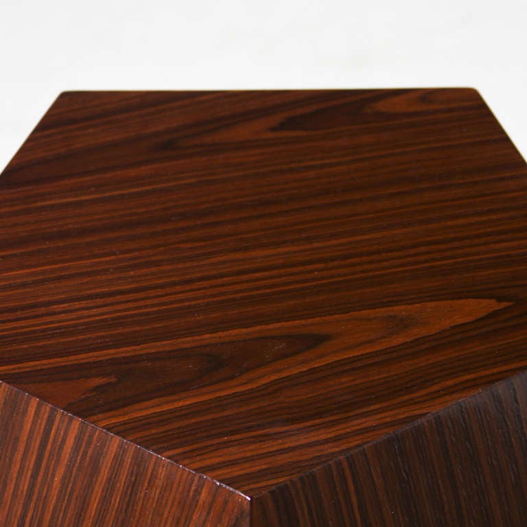 The Dodecahedron Side Table in Rosewood by Thomas Hayes Studio 1