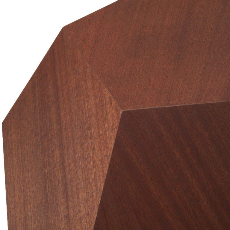 The Dodecahedron Side Table in Mahogany by Thomas Hayes Studio 1