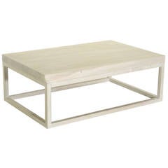 The Basic Coffee Table in Bleached Walnut by Thomas Hayes Studio