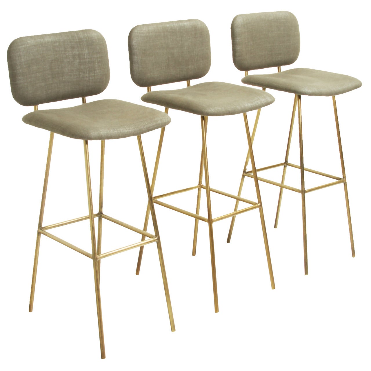 The Brass Petra Bar Stool by Thomas Hayes Studio