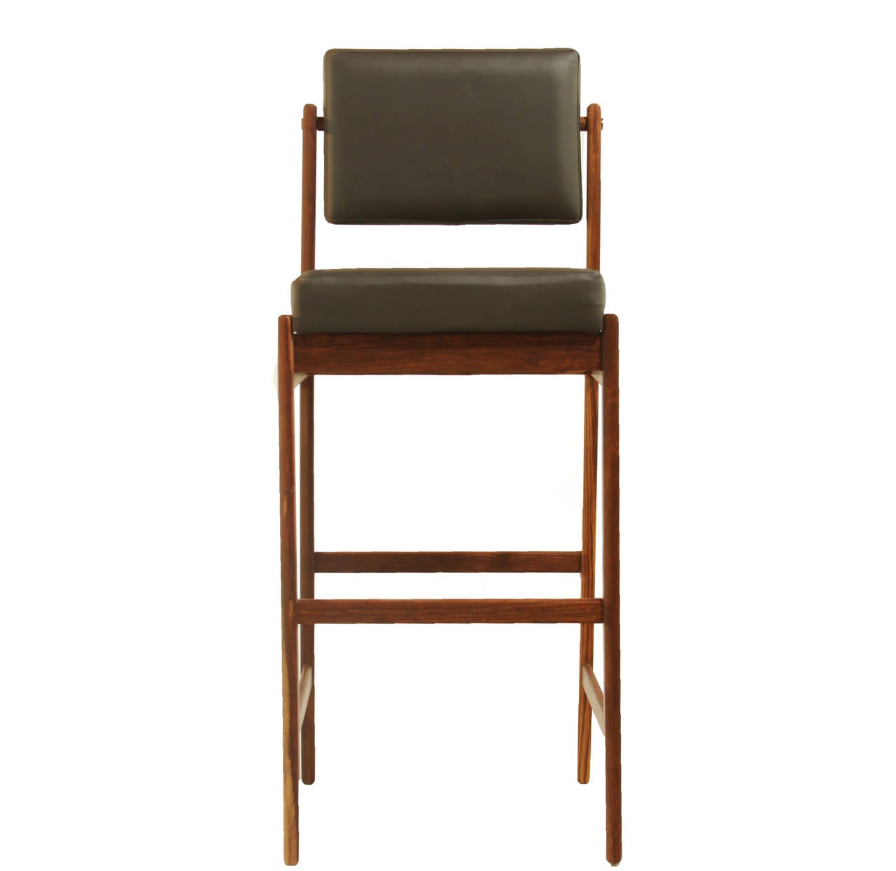 Contemporary The Basic Pivot Back Bar Stool in Rosewood by Thomas Hayes Studio