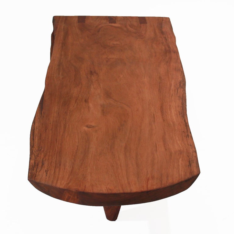 Brazilian Tunico T. Minimalist Reclaimed Tamboril Wood Coffee Table or Bench  For Sale