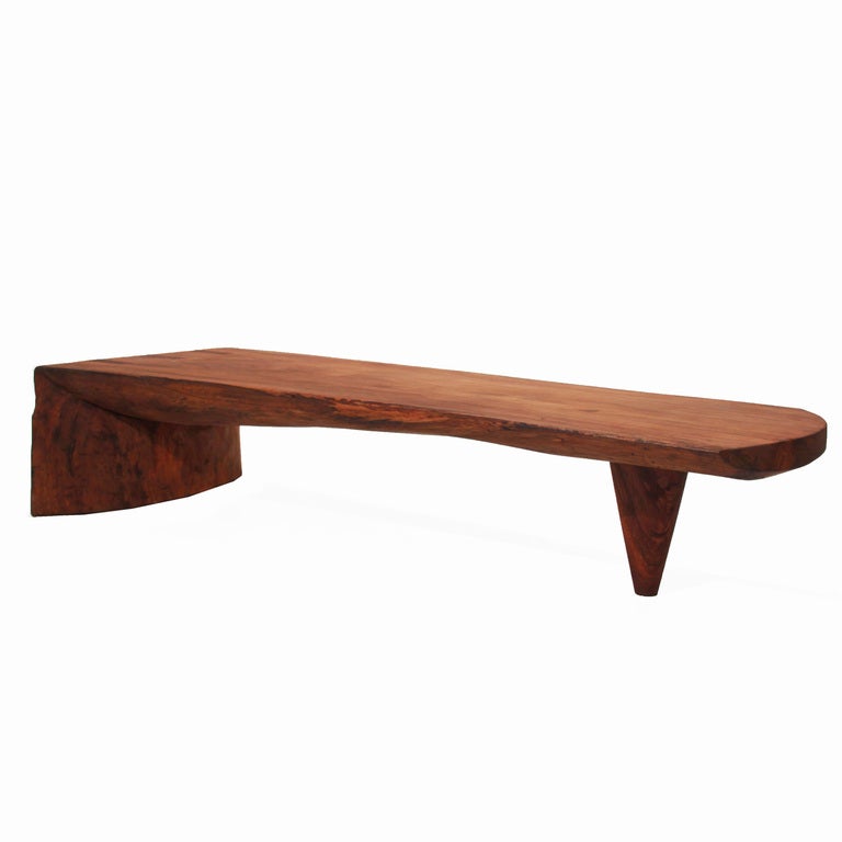 Contemporary Tunico T. Minimalist Reclaimed Tamboril Wood Coffee Table or Bench  For Sale