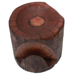 Organic Modern Solid Angica Vermelho Wood Stool by Tunico T.