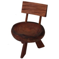 Used Petit Angalim Perdo and Peroba de Campos tripod chair by Tunico T.