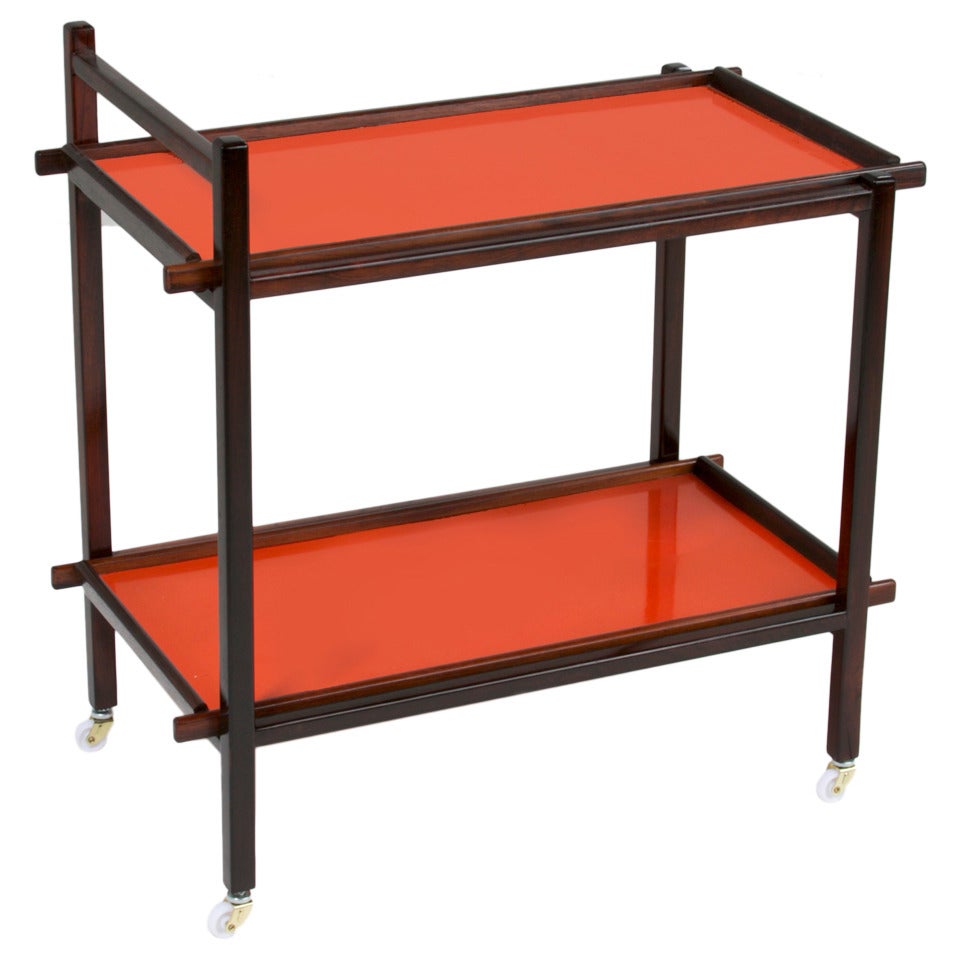 Sergio Rodrigues for OCA Vintage Bar Cart For Sale