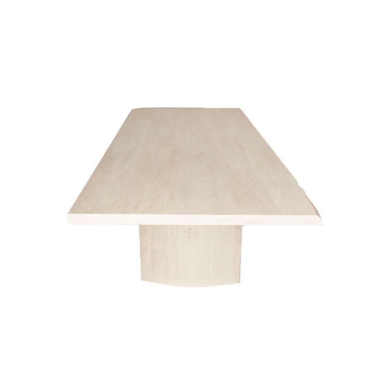 American The Jantar Alloy Dining Table in bleached Oak by Thomas Hayes Studio