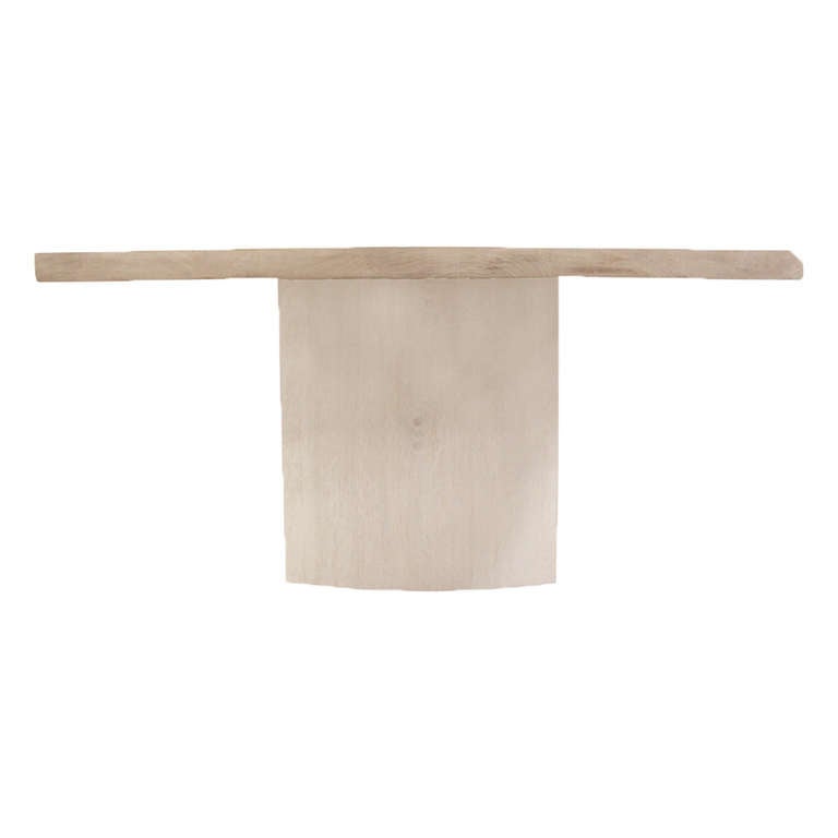 Bleached The Jantar Alloy Dining Table in bleached Oak by Thomas Hayes Studio