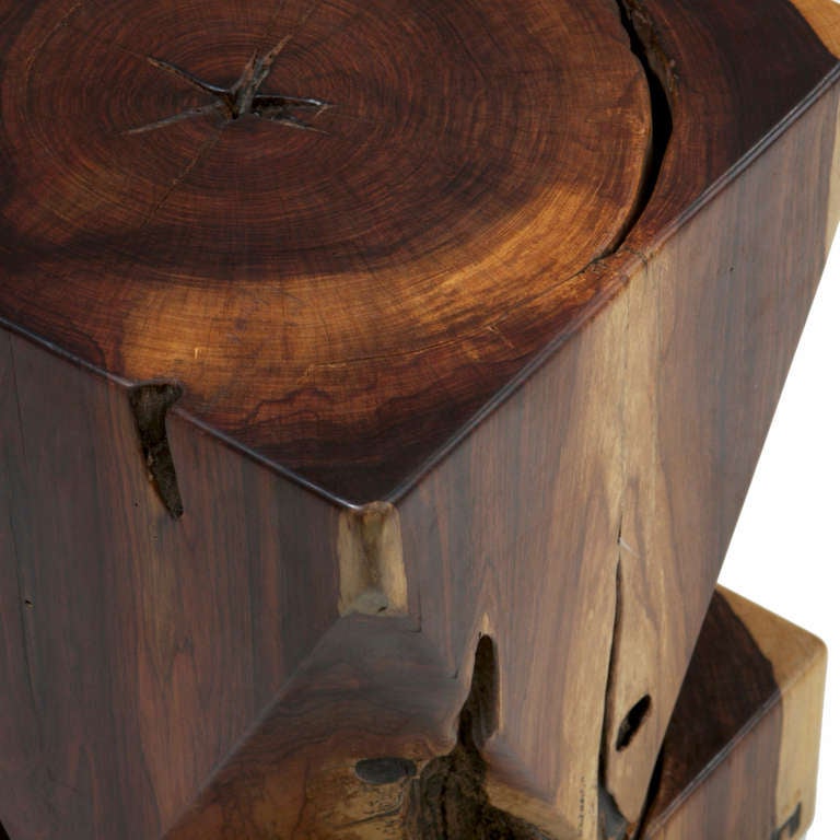 Hocker aus massivem Rosenholz von Zanini de Zanine im Angebot 3