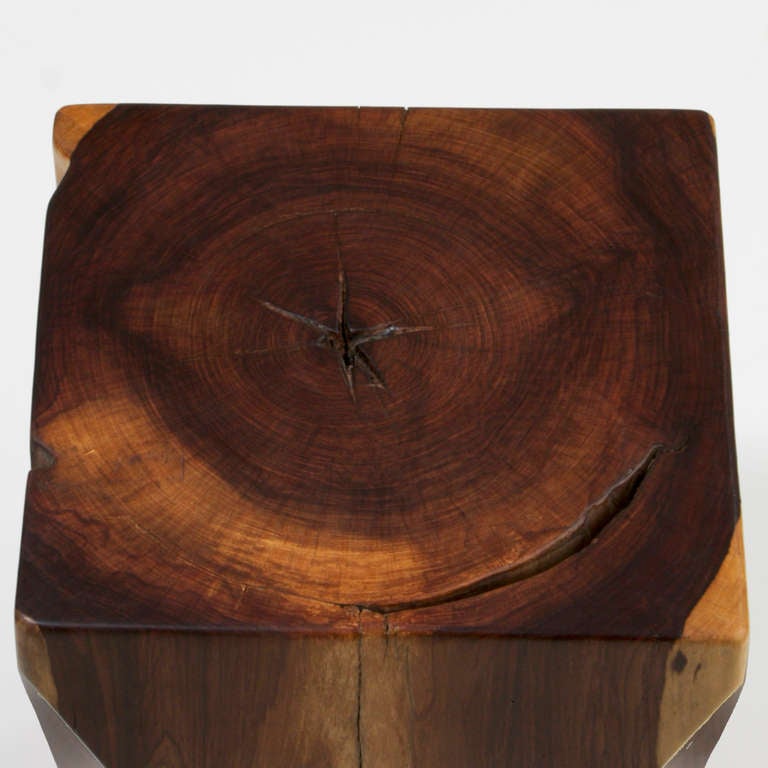 Solid Rosewood Stool by Zanini de Zanine For Sale 4