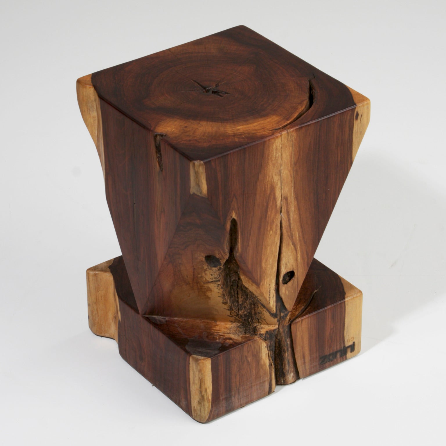 Solid Rosewood Stool by Zanini de Zanine For Sale