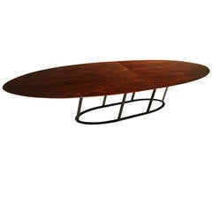 Massive Rosewood Ellipse Dining Table from Brazil 7