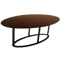 Vintage Oval Rosewood Dining Table from Brazil