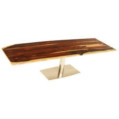 Vintage Organic Modern Brazilian Exotic Hardwood Dining Table