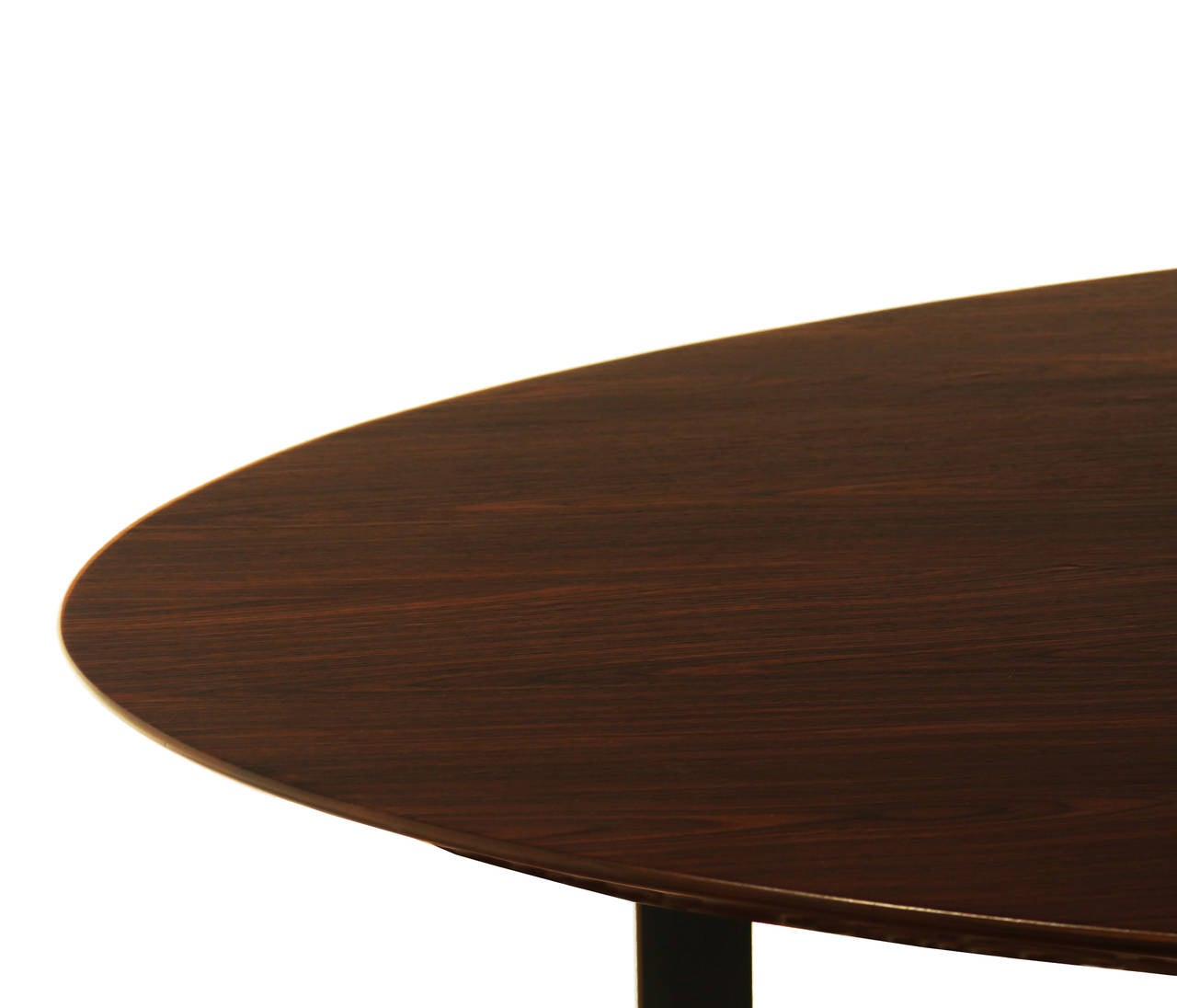 Mid-20th Century Vintage Oval Rosewood Dining Table from Brazil For Sale