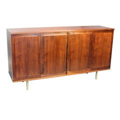 Milo Baughman for Directional cabinet with brass legs