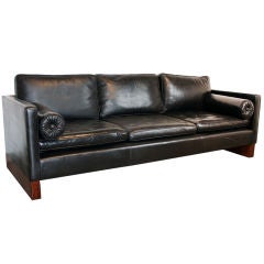Mies van der Rohe sofa for Knoll in black leather