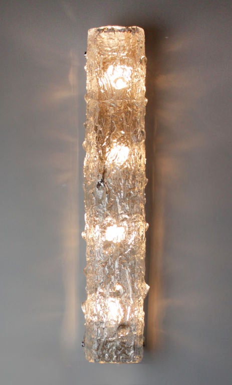 Large Vertical Rectangular Glass Sconce