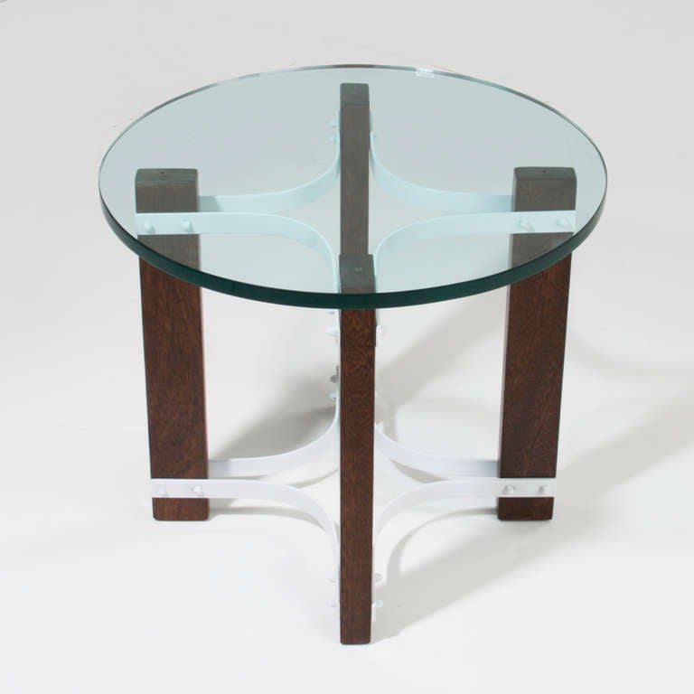 1970s Pair of Brazilian Sucipura Wood and Glass Side Tables For Sale 2