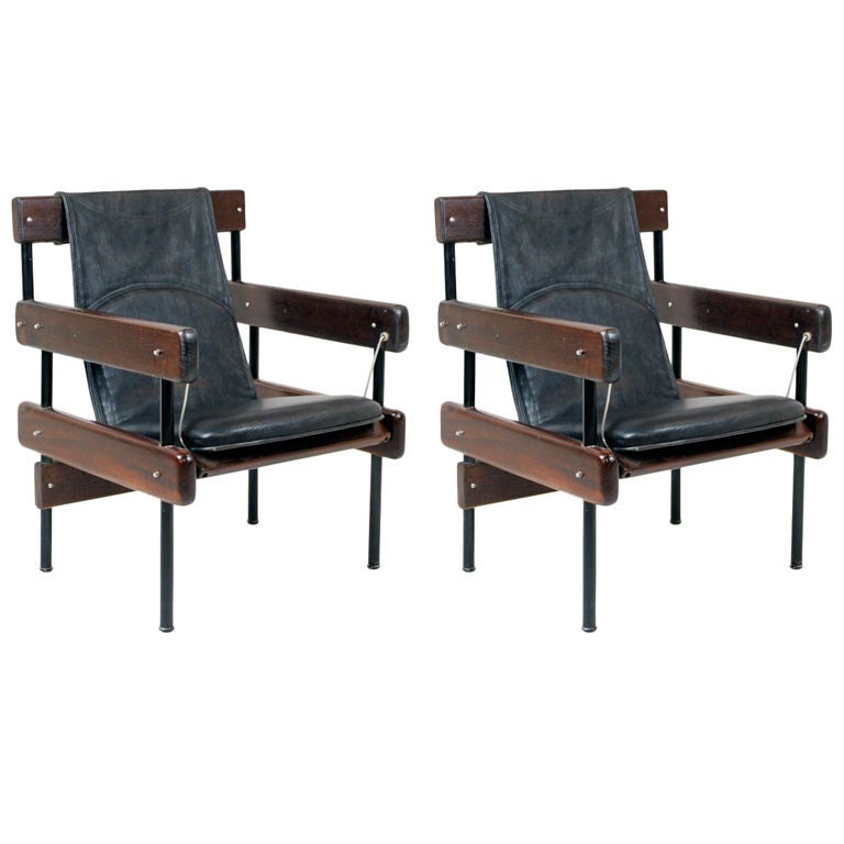Pair of "IAB Auditorium Chairs" by Sergio Rodrigues