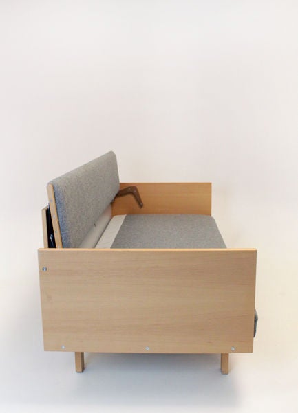 Hans Wegner birch & wool sleeper sofa 1