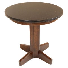 Solid exotic hardwood Brazilian side table with Granite top