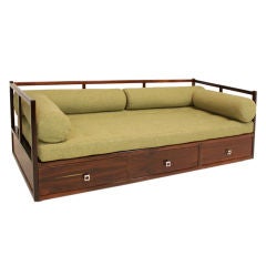 Rosewood daybed with drawers from Brazil