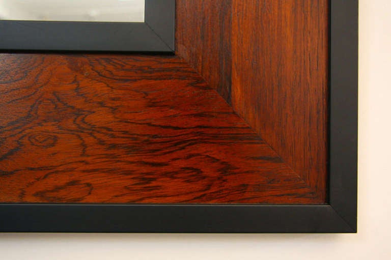 Brazilian Rosewood Mirror By Thomas Hayes Studio In Good Condition For Sale In Hollywood, CA