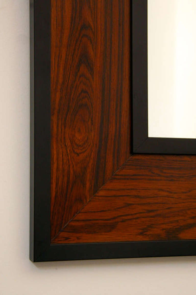 Contemporary Brazilian Rosewood Mirror By Thomas Hayes Studio For Sale