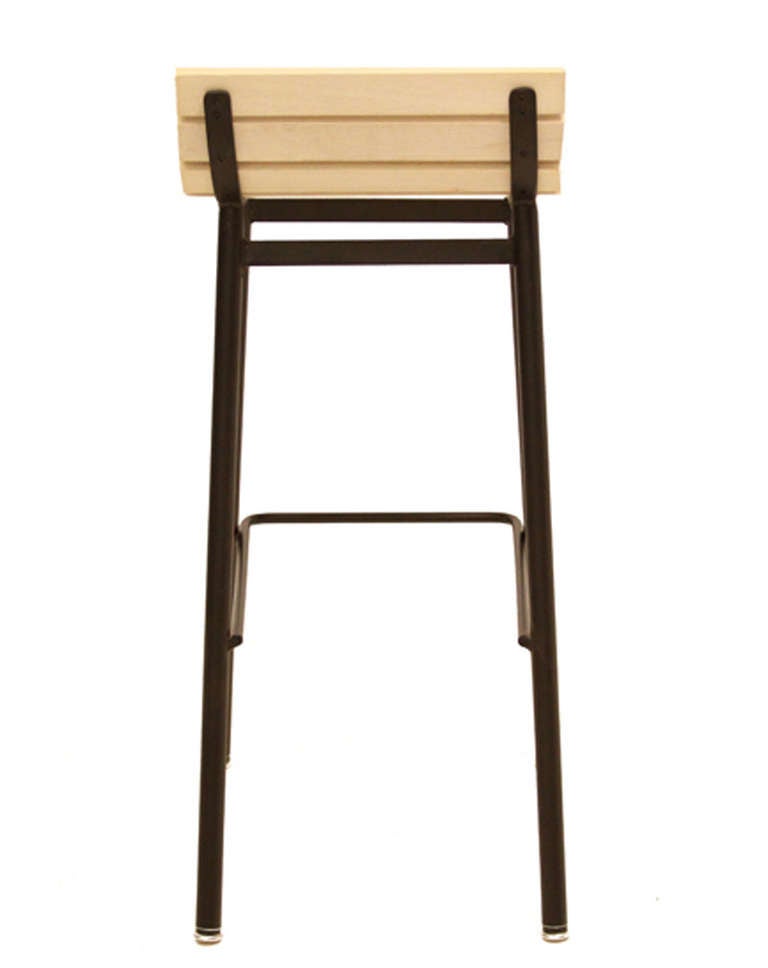 The Slat Bar Stool In Bleached Oak by Thomas Hayes Studio In Excellent Condition In Hollywood, CA