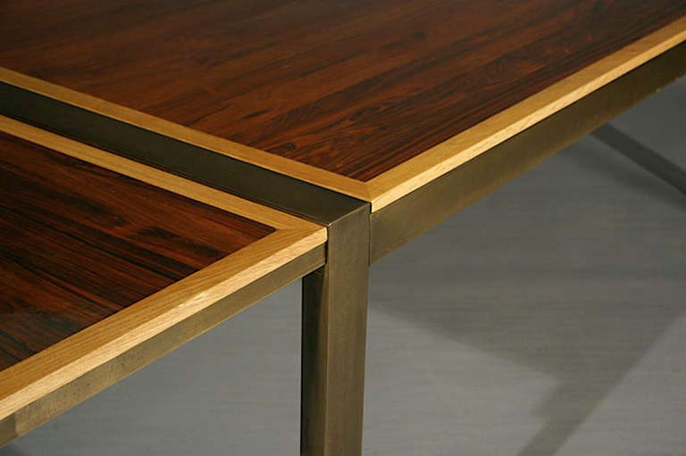 Rosewood, Oak and Bronze Dining Table by Thomas Hayes Studio 4